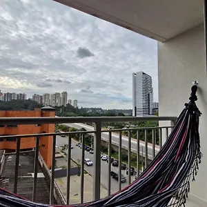 Por Do Sol Desde Uma Rede Na Varanda Da Zona Sul Apartamento